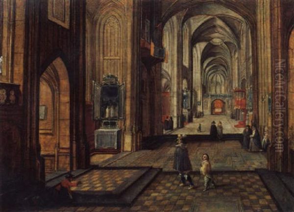 Kircheninterieur Mit Figuren - view 1