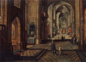 Kircheninterieur Mit Figuren by Peeter Neeffs the Younger