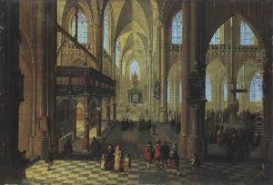 The Interior Of A Cathedral With Figures Attending A Sermon The Interior Of A Cathedral With Figures Attending A Sermon
