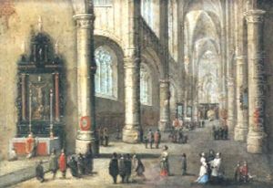Katedralen I Antwerpen by Peeter Neeffs the Younger