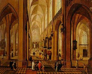 Interieur D'une Eglise Avec La Celebration De La Messe Interieur D'une Eglise Avec La Celebration De La Messe
