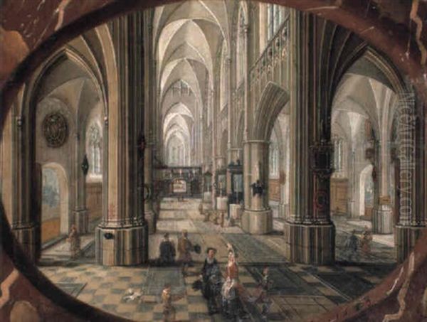 The Interior Of A Gothic Church, Looking East - view 1
