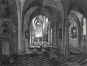 The Interior Of A Cathedral by Peeter Neeffs the Younger