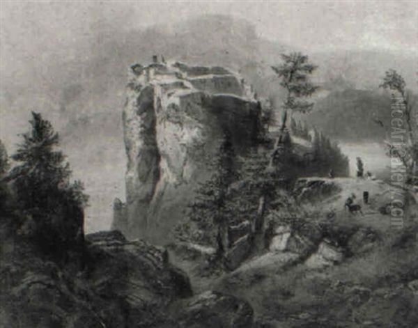 Goat Herders In A Mountainous Landscape - view 1