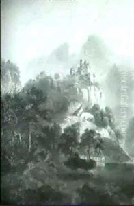 Burg In Sudtirol by Ludwig Neelmeyer