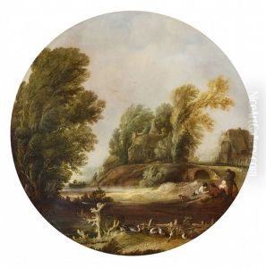 Forest Landscape With Travellers by Aert van der Neer