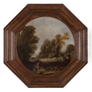 A Moonlit Landscape by Aert van der Neer