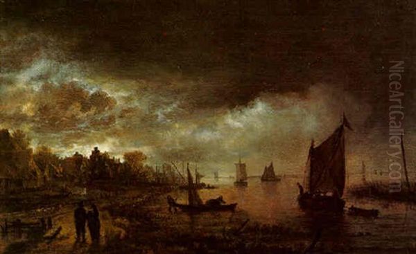 A Canal Landscape At Dusk - view 1