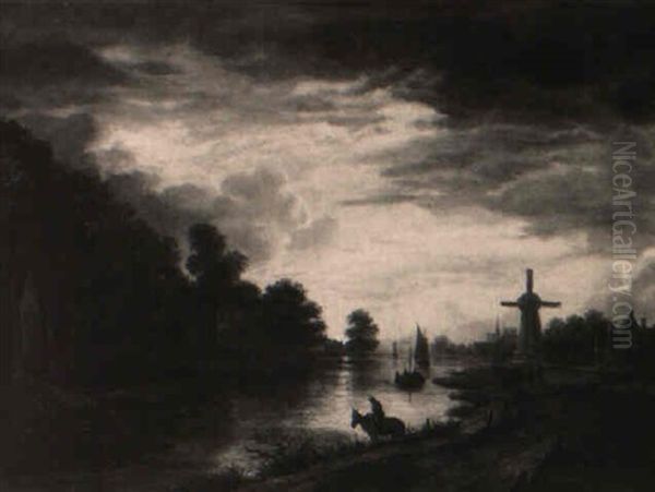 Abendliche Fluslandschaft - view 1