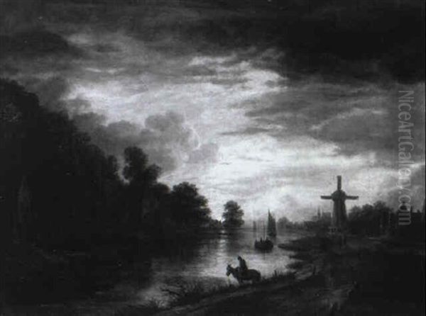 Abendliche Fluslandschaft - view 1