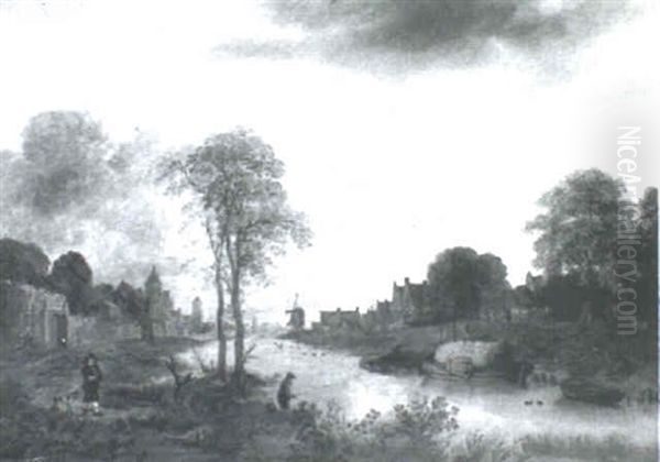 Countrymen By The Canal - view 1