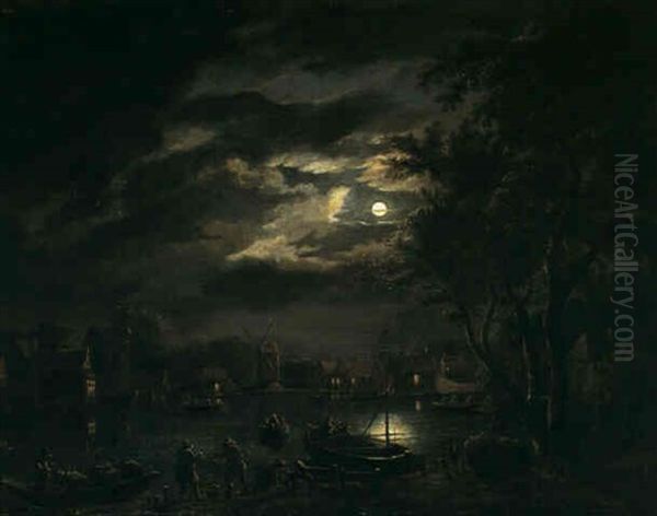 Manskenslandskap Med Byggnader Och Figurer - view 1