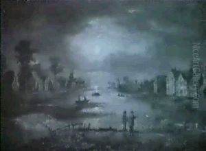 Mondscheinlandschaft by Aert van der Neer