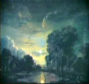 Mondscheinlandschaft by Aert van der Neer
