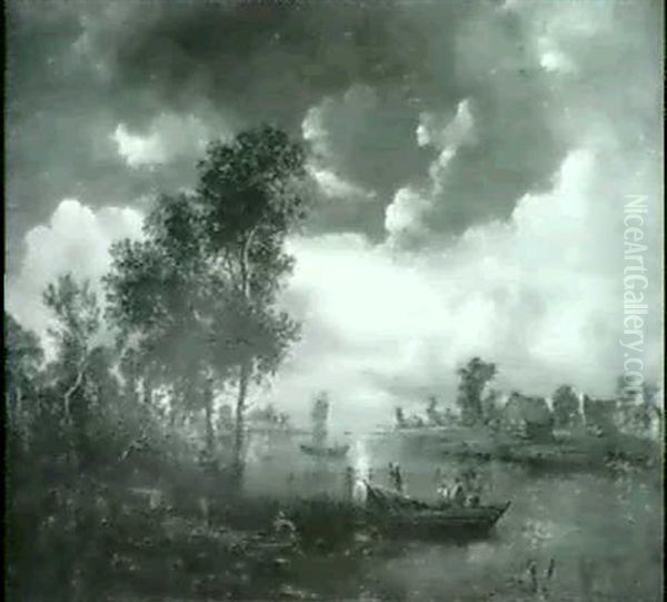 Moonlit River Scene - view 1