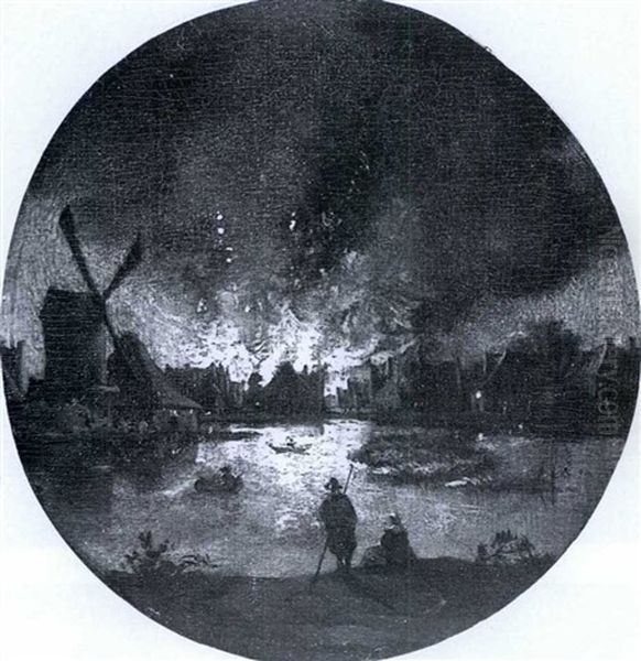 A Fire In An Estuary - view 1
