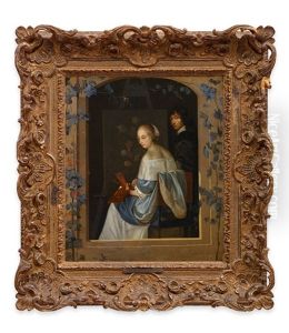Blick Durch Eine Trompe-l"oeil-fensteroffnung by Eglon van der Neer