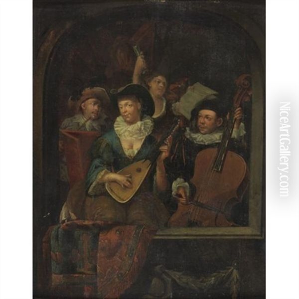 A Merry Company Playing Music - view 1