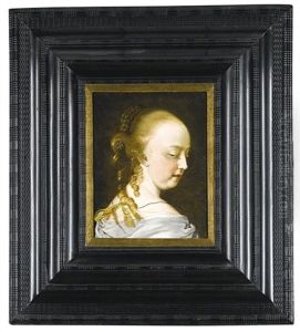 Portrait Of A Girl, Head And Shoulders, Nearly In Profile And Facing To The Right