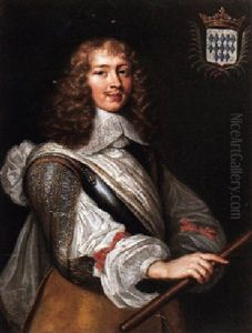 Portrait Of A Gentleman, Wearing A Breastplate And Doublet, Holding A Baton, Charged With The Sitter's Coats Of Arms