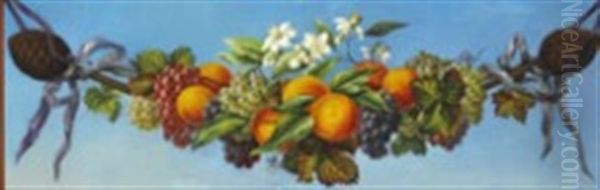 Fruit Garland With Oranges And Grapes - view 1