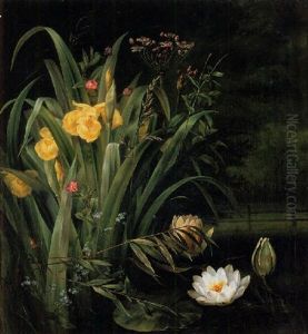 A Lily Pond by Hermania Sigvardine Neergard