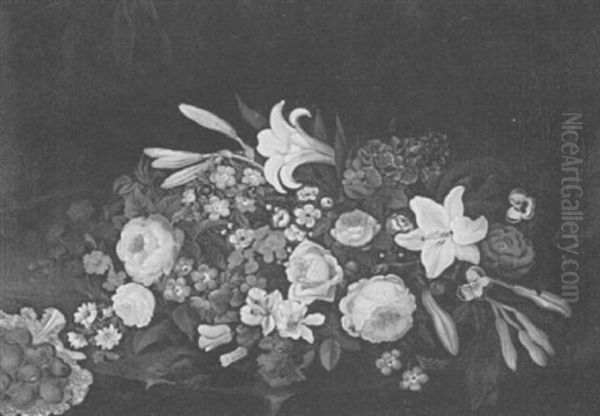Still Life With Lilies, Roses And Pansies - view 1
