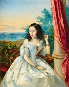 Portrait Of A Lady-in-waiting To Alexandra Feodorovna Portrait Of A Lady-in-waiting To Alexandra Feodorovna