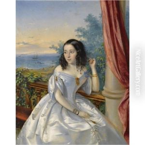 Portrait Of A Lady-in-waiting To Alexandra Fedorovna Portrait Of A Lady-in-waiting To Alexandra Fedorovna