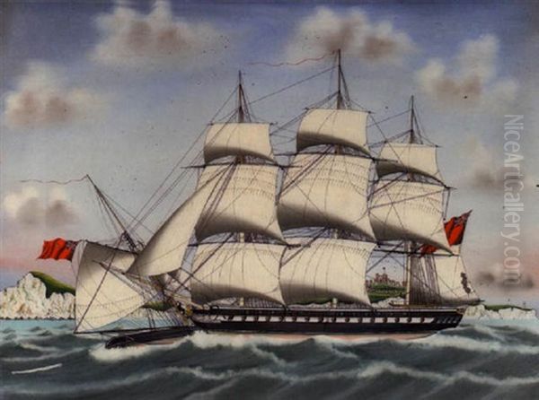 H.m.s. "castor" Running Down The "chameleon" Cutter Off Dover - view 1