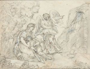 Agar Et L'ange by Girolamo (il Boccia) Negri