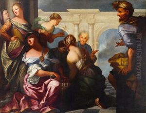 Achilles Unter Den Tochtern Des Likodemes by Pietro Negri