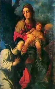 Sacra Famiglia Con Santa Caterina by Pietro Negri