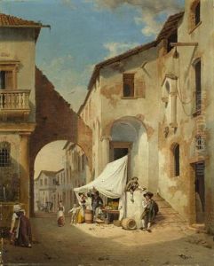 Strassenszene In Italien by Michael Neher