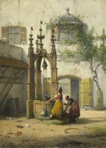 Ziehbrunnen In Reutlingen by Michael Neher