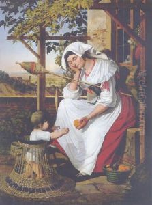 Italienerin Mit Kind Und Spindel Italienerin Mit Kind Und Spindel