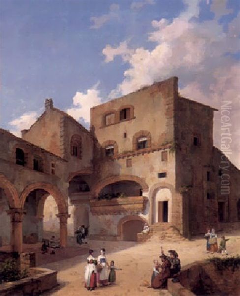 Platz In Einer Mittelitalienischen Stadt (viterbo?) - view 1