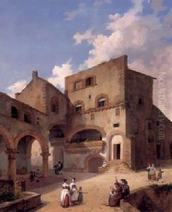 Platz In Einer Mittelitalienischen Stadt (viterbo?) Platz In Einer Mittelitalienischen Stadt (viterbo?)