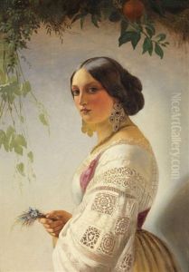 Bildnis Einer Jungen Frau by Timoleon Carl von Nehf