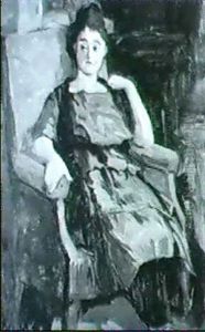 Im Lehnstuhl Sitzende Frau by Karel Nejedly