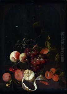 Nature Morte Aux Raisins, Peches, Oranges Et Citrons by Martinus Nellius