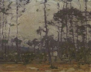 A Landscpae With A House In The Distance by Ernest Bruce Nelson