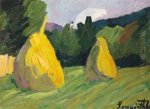Stacks In Bright Sunshine In Baia Mare by Jozsef Nemes-Lamperth