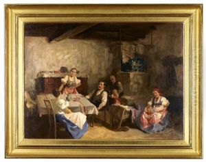 Ungarische Familienszene by Gyertyanyi Nemeth