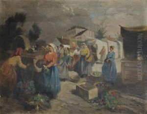 Bustling Market Scene by Gyertyanyi Nemeth