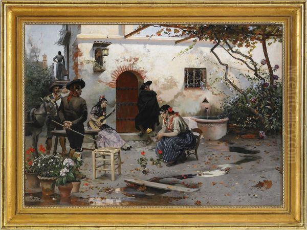 Spanskt Torg Med Musikanter - Granada - view 1
