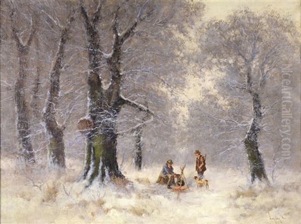 Winter Landscape With Huntsmen - view 1