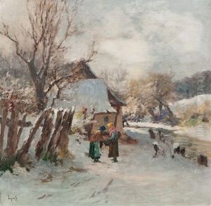 Winterly Idyll by Antal Neogrady
