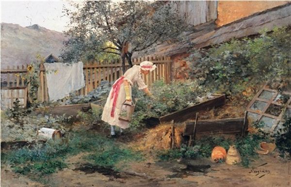 A Kis Kerteszlany (the Little Gardener Girl) - view 1