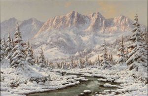 Winter Landscape by Antal Neogrady